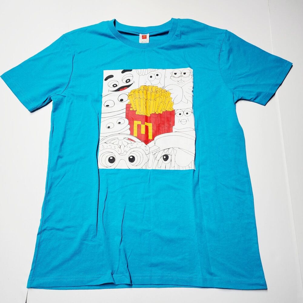 McDonald’s T Shirt Authentic Collector's Cup Edition Crew Employee Blue L Large